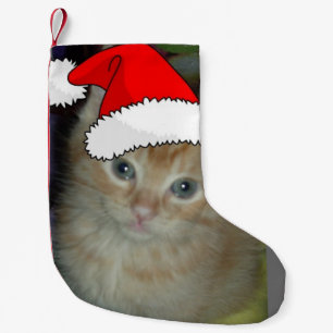 Christmas Orange Tabby Kitten Small Christmas Stocking