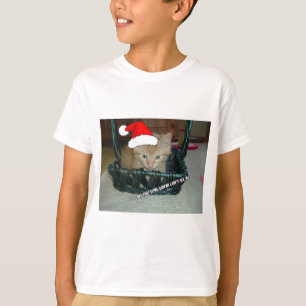 Christmas Orange Tabby Kitty Cat T-Shirt