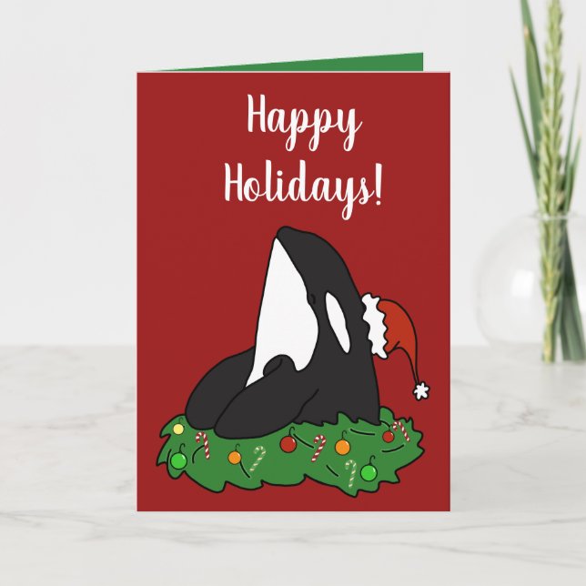 Christmas Orca Card (Front)