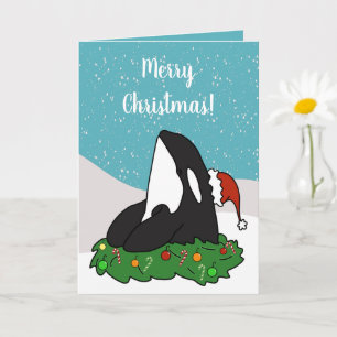 Christmas Orca Card