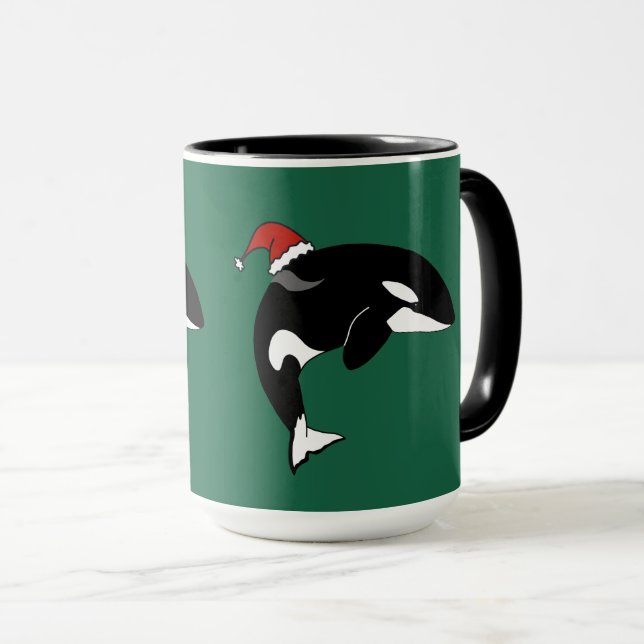 Christmas Orca Killer Whale Mug (Front Right)