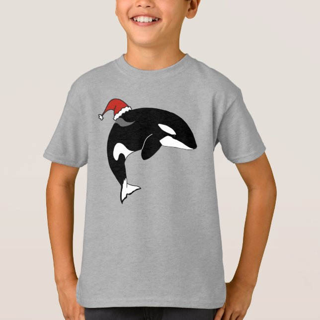 Christmas Orca Killer Whale T-Shirt (Front)