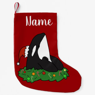 Christmas Orca Small Christmas Stocking