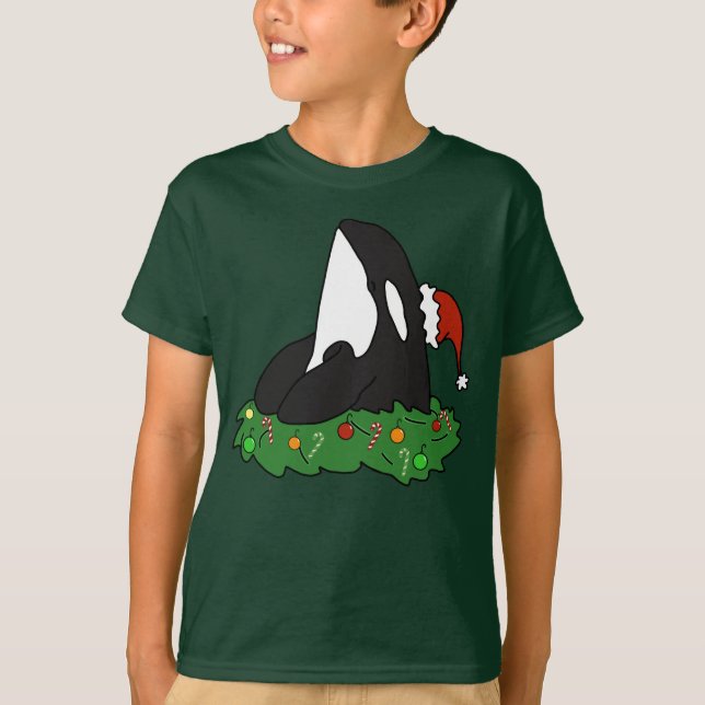 Christmas Orca  T-Shirt (Front)