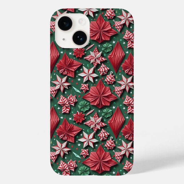 Christmas origami handicrafts 12 - Iphone Case (Back)