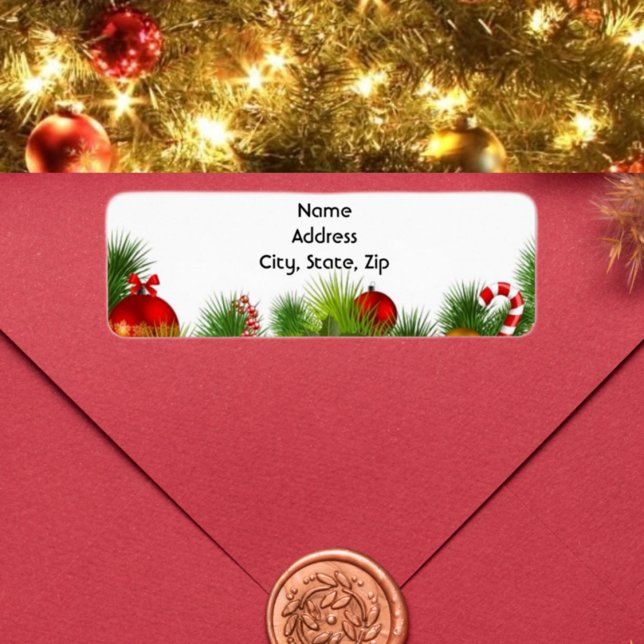 Christmas Ornament and Greenery Label (Creator Uploaded)