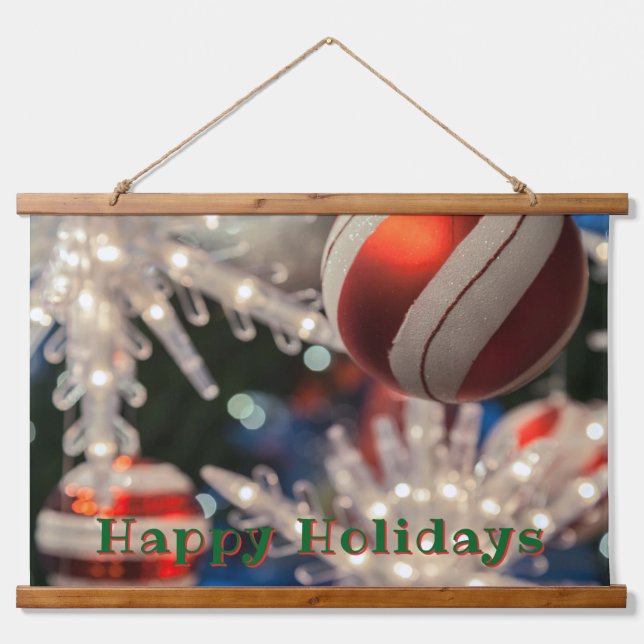 Christmas Ornament and Light Hanging Tapestry (Front)