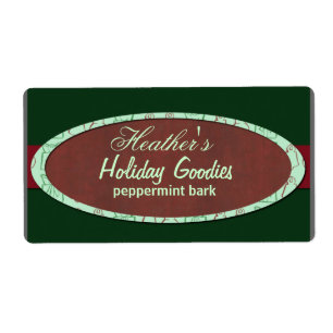 Christmas ornament  bakery label