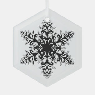 Christmas Ornament-Black Snowflake Ornament
