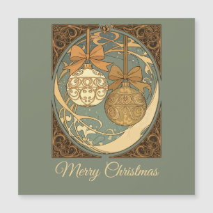 Christmas Ornament Brown And Beige Art Nouveau