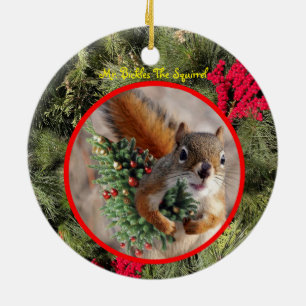 Christmas ornament, ceramic round, Mr. Bickles Tree Decoration