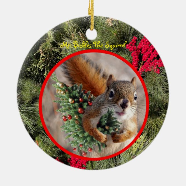Christmas ornament, ceramic round, Mr. Bickles Tree Decoration (Back)