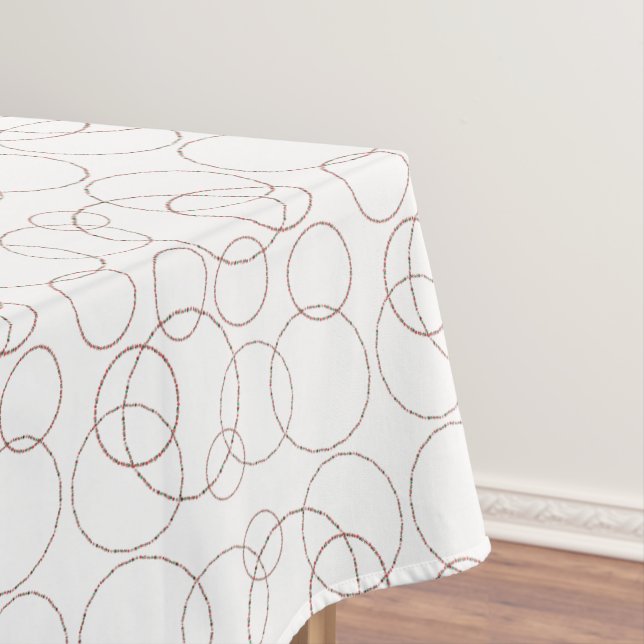 Christmas Ornament Circles Tablecloth (In Situ)