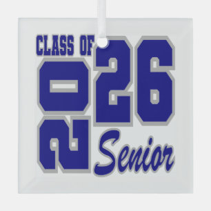 Christmas Ornament Class of 2026 Glass Ornament