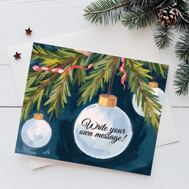 Christmas Ornament Custom Text Personalised Holiday Postcard (Creator Uploaded)