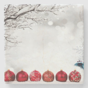 Christmas Ornament Decoration Stone Coaster