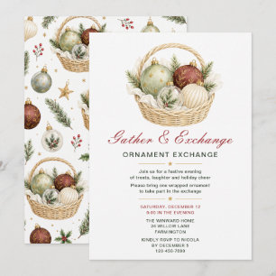 Christmas Ornament Exchange Party Invitation