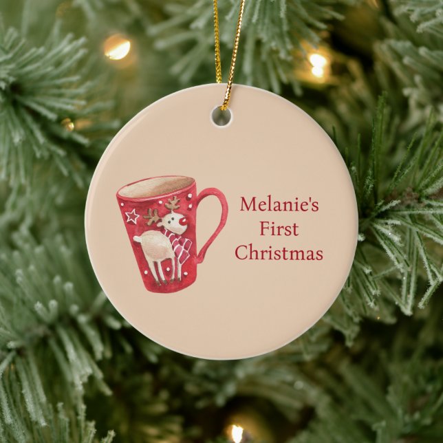 Christmas Ornament, First Christmas, Baby First  Ceramic Tree Decoration (Tree)