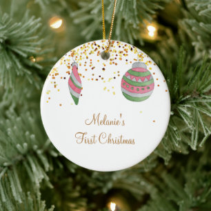 Christmas Ornament, First Christmas, Baby First Ceramic Tree Decoration