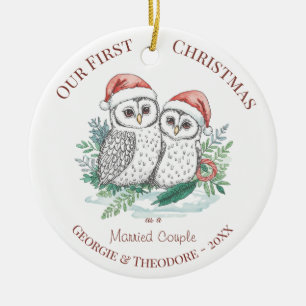 Christmas Ornament - First Christmas Married Photo