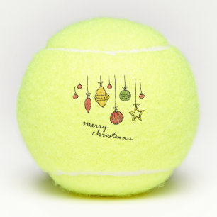 Christmas ornament for tennis player tennis balls