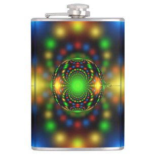 Christmas Ornament Fractal Design-29440 Hip Flask