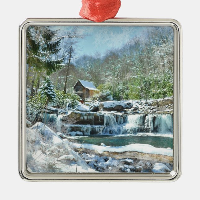 Christmas Ornament -Frosty day at Babcock (Front)