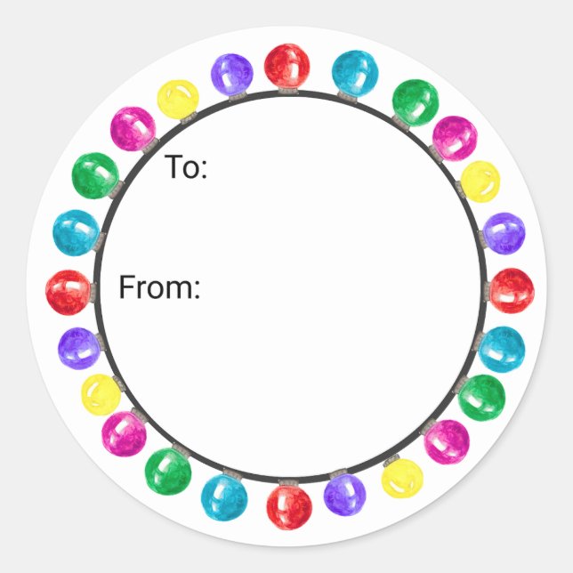 Christmas Ornament Gift Stickers (Front)