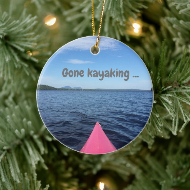 Christmas Ornament "Gone Kayaking" (Tree)