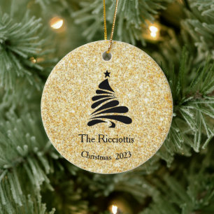 Christmas Ornament, Happy Holidays, Family Ceramic Tree Decoration