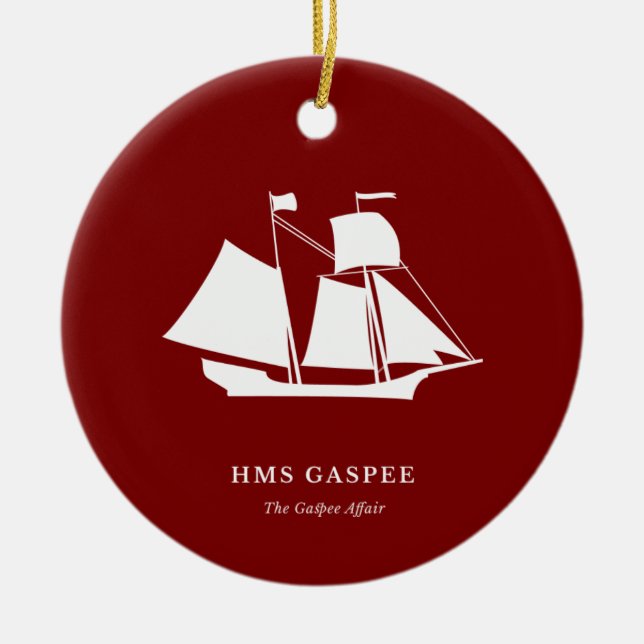 Christmas Ornament — HMS Gaspee (Front)