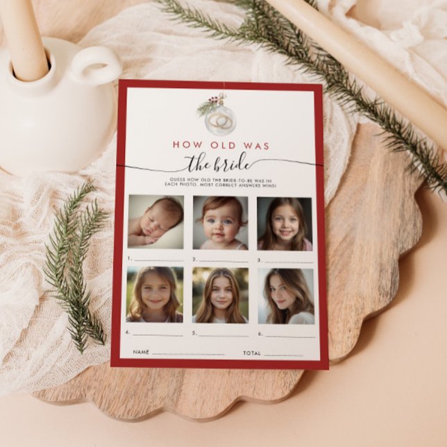 Christmas Ornament How Old Was The Bride Card (Creator Uploaded)