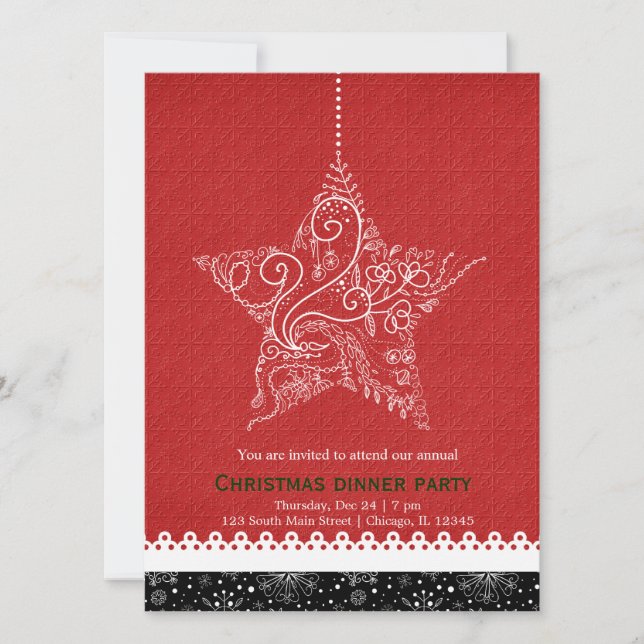Christmas Ornament Invitation (Front)