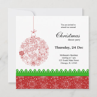 Christmas Ornament Invitation