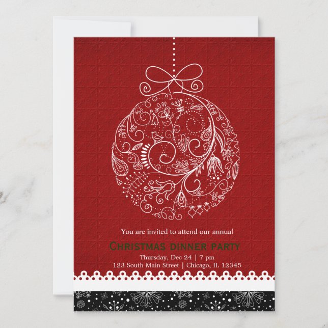 Christmas Ornament Invitation (Front)