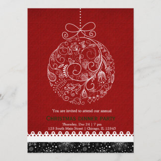 Christmas Ornament Invitation