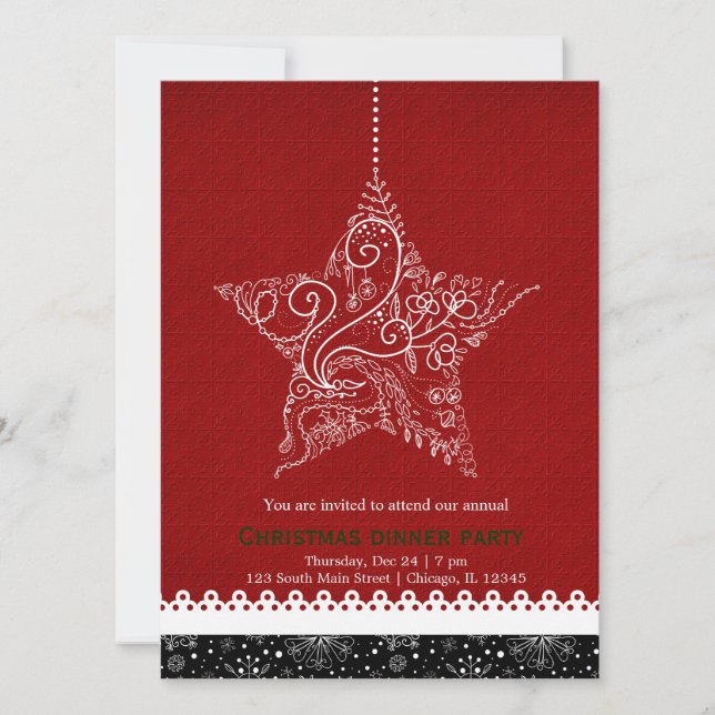 Christmas Ornament Invitation (Front)