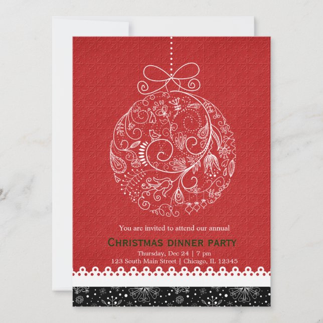 Christmas Ornament Invitation (Front)