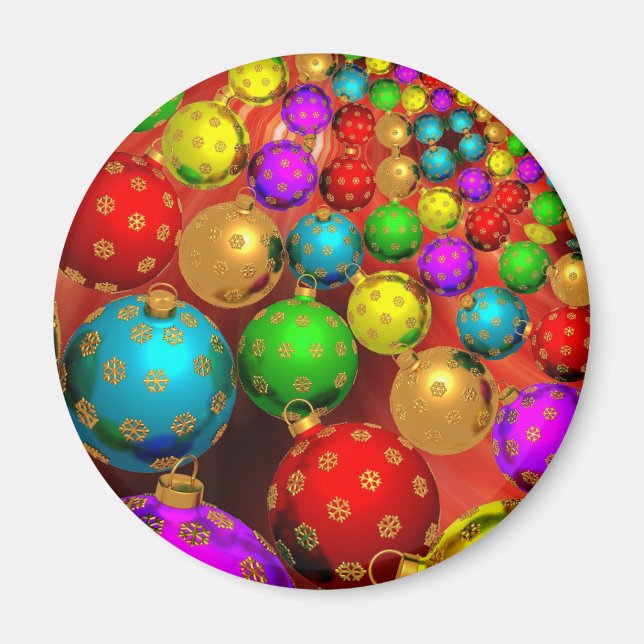 Christmas Ornament Jamboree Magnet (Front)