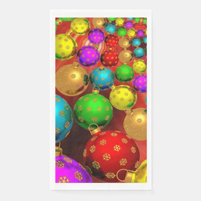 Christmas Ornament Jamboree Napkin (Front)