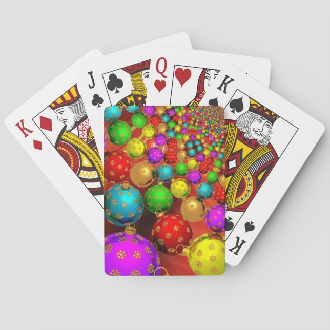 Christmas Ornament Jamboree Playing Cards (Back)