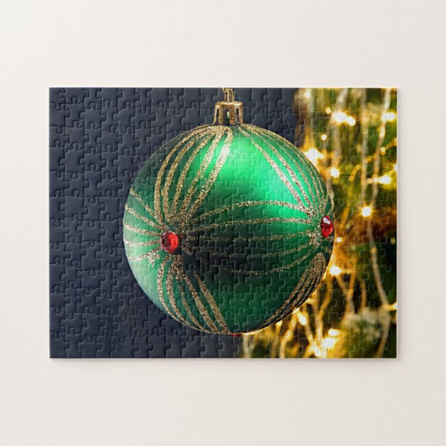 Christmas Ornament Lights Bokeh Jigsaw Puzzle (Horizontal)