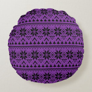 Christmas ornament nordic winter scandinavian norw round cushion