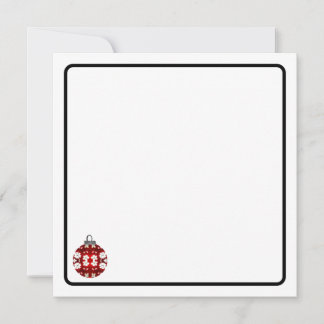Christmas ornament note card