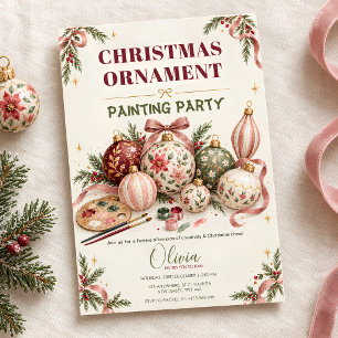 Christmas Ornament Painting Party Invitation