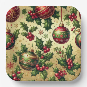 Christmas Ornament Paper Plate