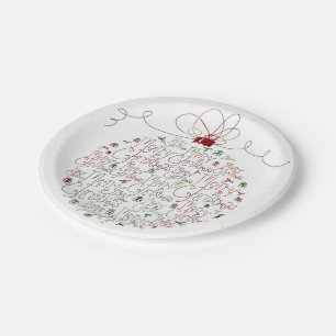Christmas Ornament Paper Plates