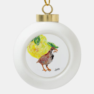 Christmas Ornament :  Partridge an Pear Tree .