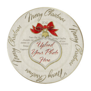 Christmas Ornament (Personalised Photo Plate) Cutting Board