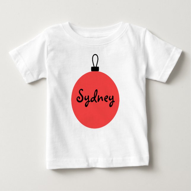 Christmas Ornament Personalised T Shirt (Front)